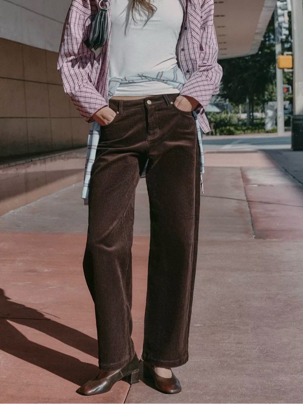 NWT ZARA CORDUROY STRAIGHT LEG PANTS